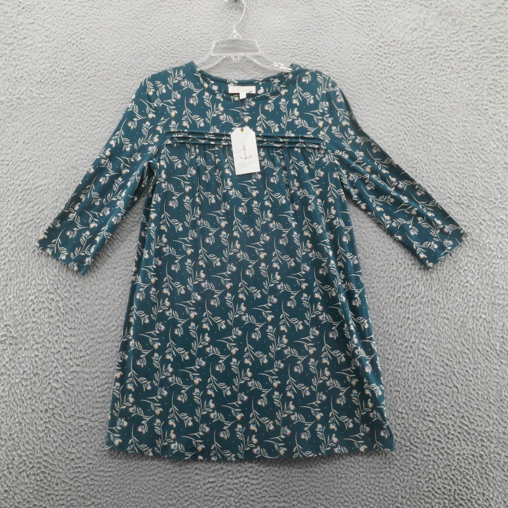 NWT Seasalt Cornwall Low Rocks Tunic Top 6 Green Womens Brushed Stems‎ Floral